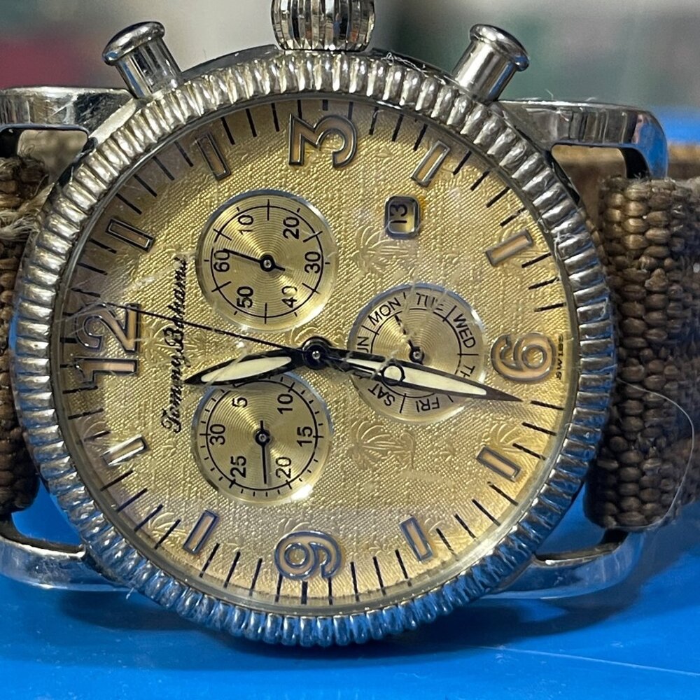 Tommy Bahama Men's Watch TB 1021 Sterling Swiss VTG 40mm (READ) - Picture 2 of 13